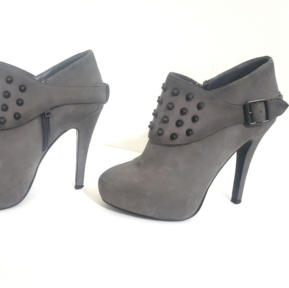 ASH Grey Platform Heels with Spikes - Picture 5 of 8